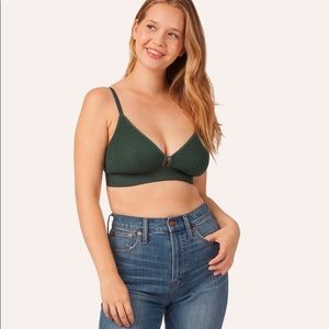 Lively Busty Stripe Mesh Bralette